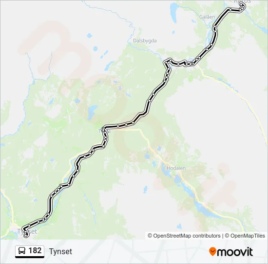 182 Bus Line Map