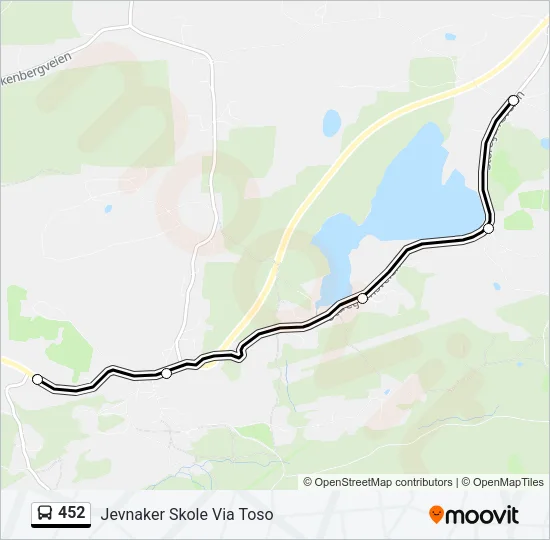 452 Bus Line Map