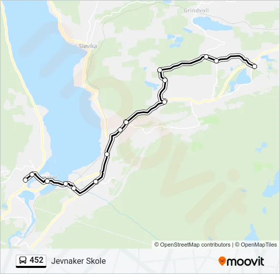 452 Bus Line Map