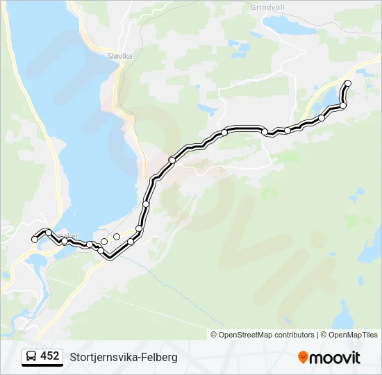 452 Bus Line Map