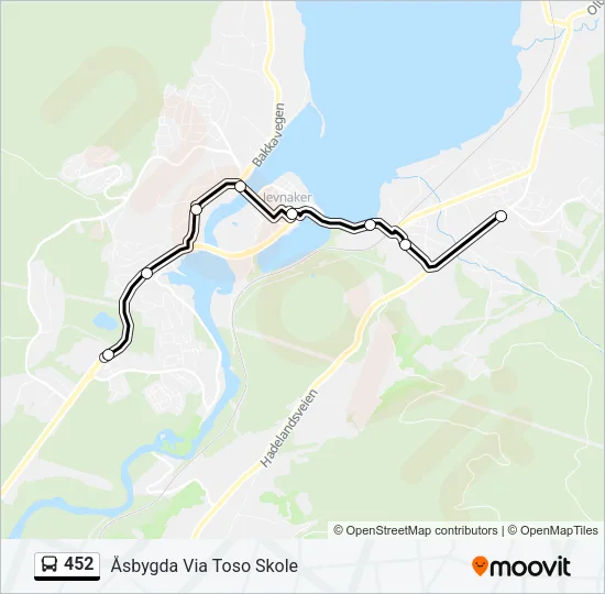 452 Bus Line Map