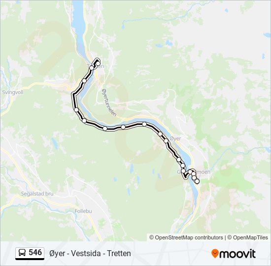 546 bus Line Map
