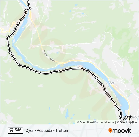 546 Bus Line Map