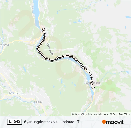 542 Bus Line Map