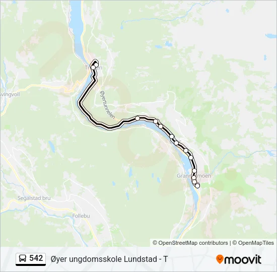 542 Bus Line Map
