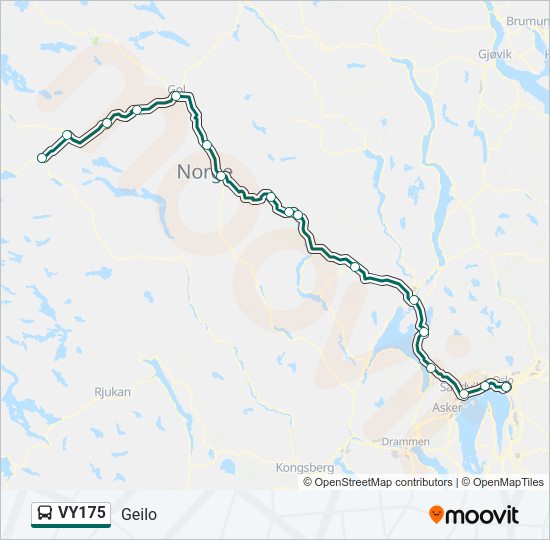 VY175 Bus Line Map