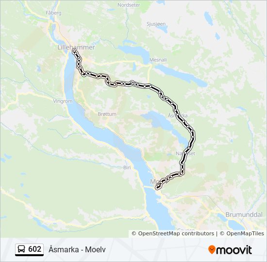 602 bus Line Map