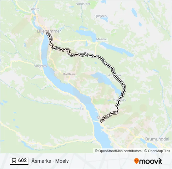 602 Bus Line Map