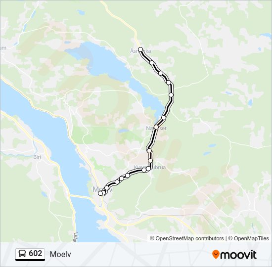 602 bus Line Map