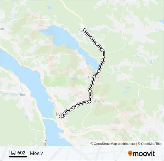 602 Bus Line Map
