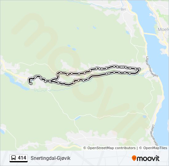 414 bus Line Map