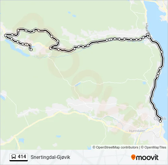 414 Bus Line Map