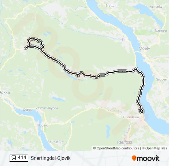414 Bus Line Map