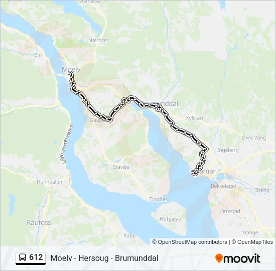 612 Bus Line Map
