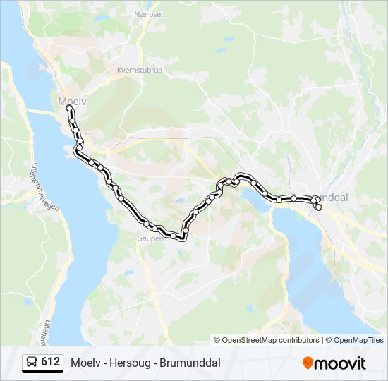 612 bus Line Map