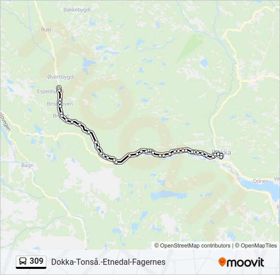 309 bus Line Map