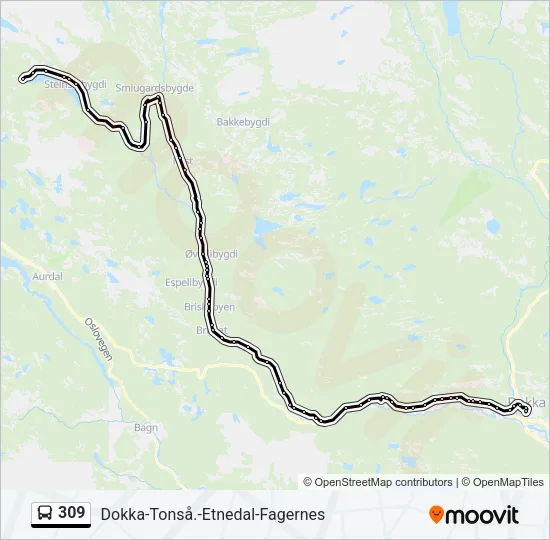 309 Bus Line Map