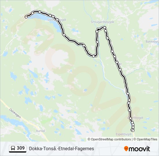 309 bus Line Map