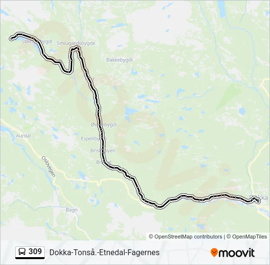 309 Bus Line Map