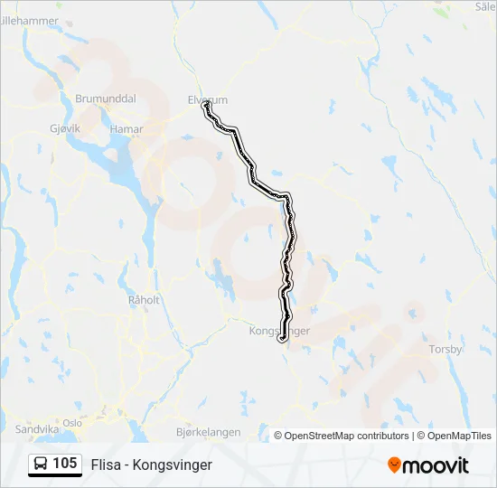 105 Bus Line Map