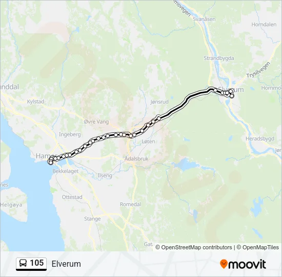 105 Bus Line Map