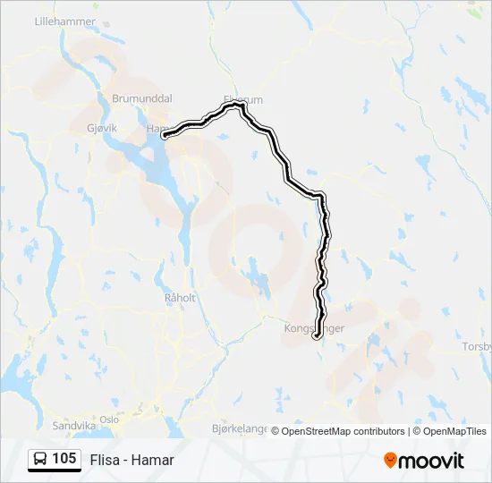 105 Bus Line Map