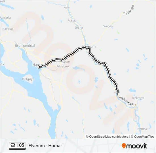 105 Bus Line Map