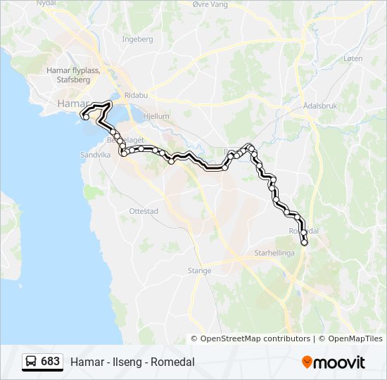 683 bus Line Map