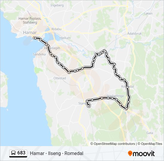 683 Bus Line Map