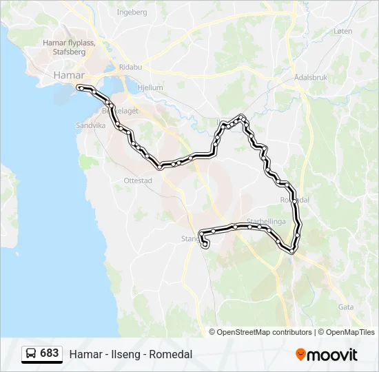 683 Bus Line Map
