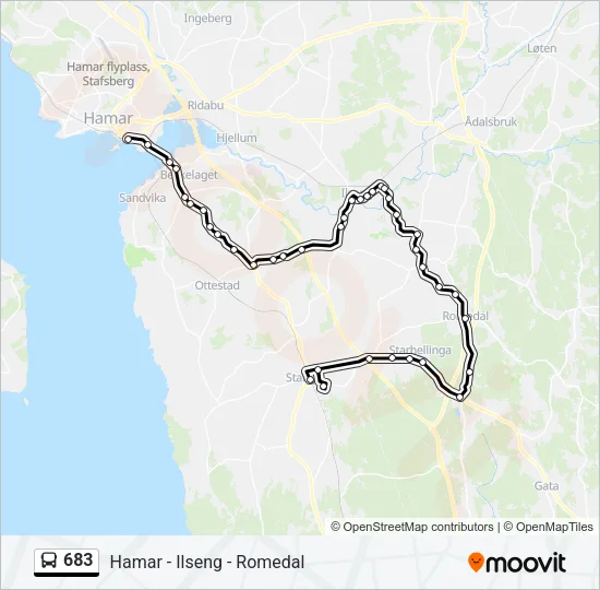 683 Bus Line Map