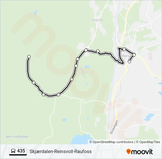 435 Bus Line Map