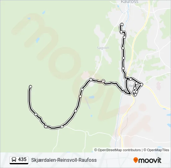 435 Bus Line Map
