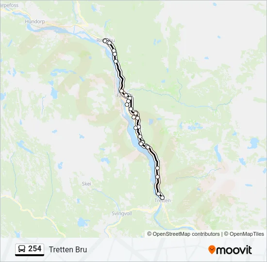254 Bus Line Map