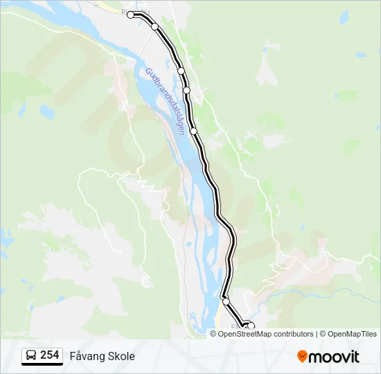 254 Bus Line Map