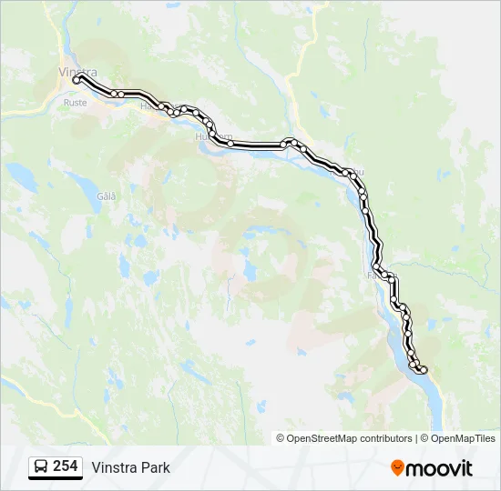 254 Bus Line Map