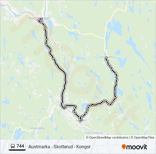 744 bus Line Map