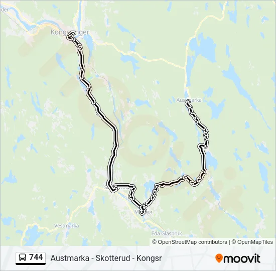 744 Bus Line Map