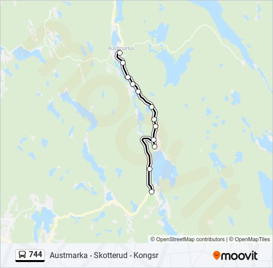 744 bus Line Map