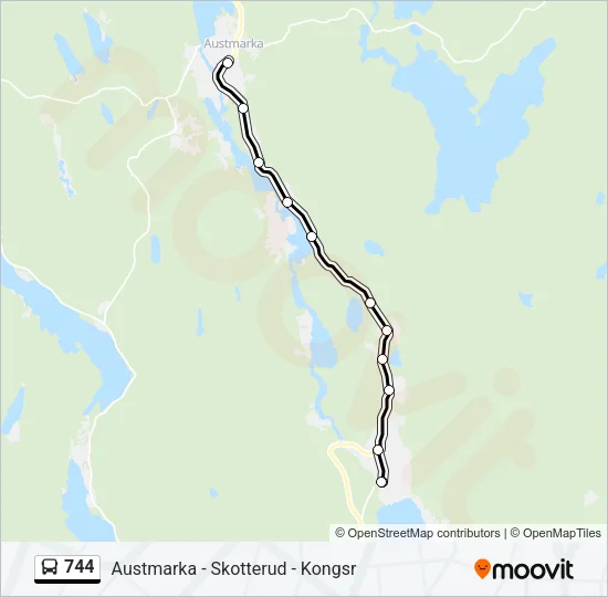 744 Bus Line Map