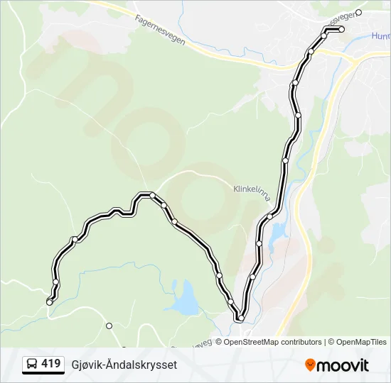419 Bus Line Map