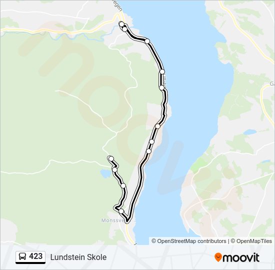 423 bus Line Map