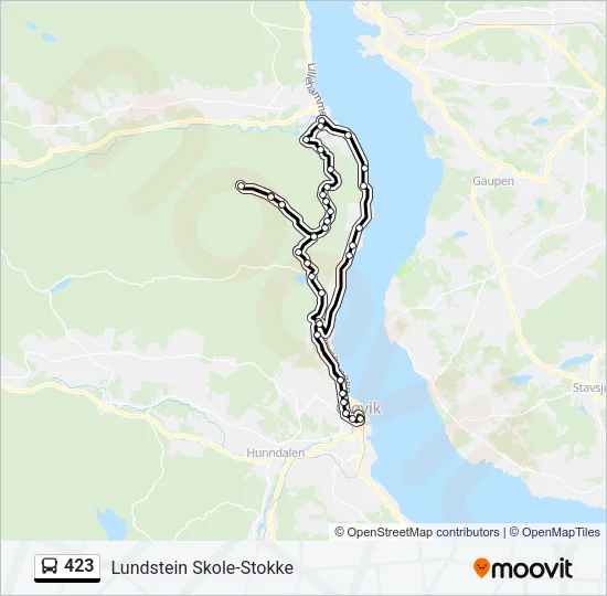 423 Bus Line Map