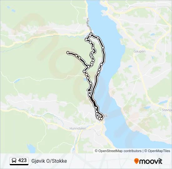 423 Bus Line Map