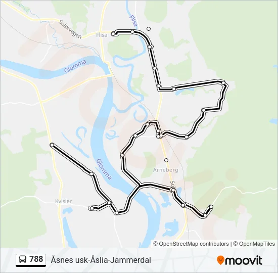 788 Bus Line Map