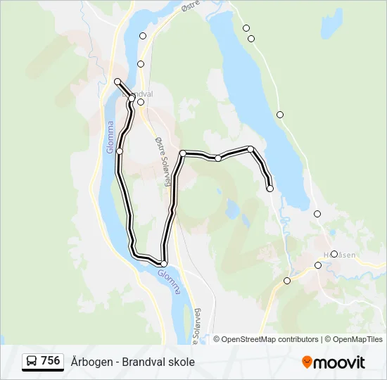 756 Bus Line Map