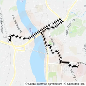 100 Bus Line Map