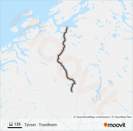 135 Bus Line Map