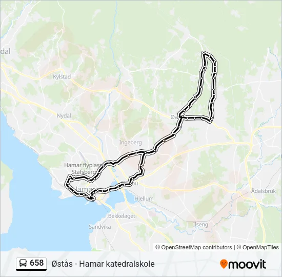 658 Bus Line Map