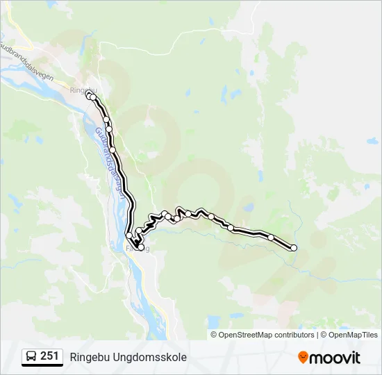 251 Bus Line Map